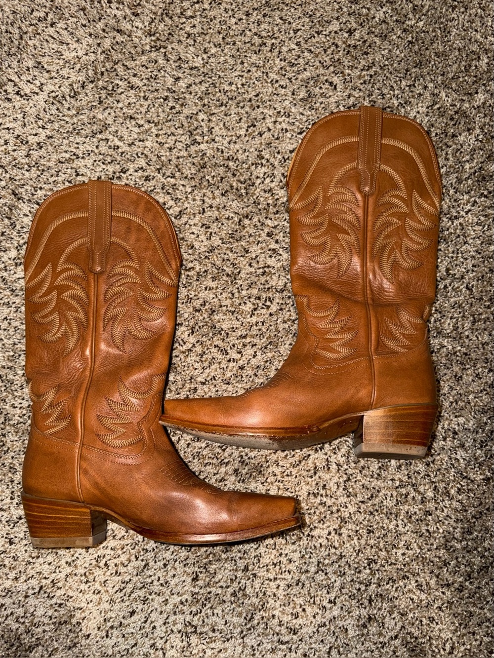 Tecovas Brown Leather Western Cowgirl Boots